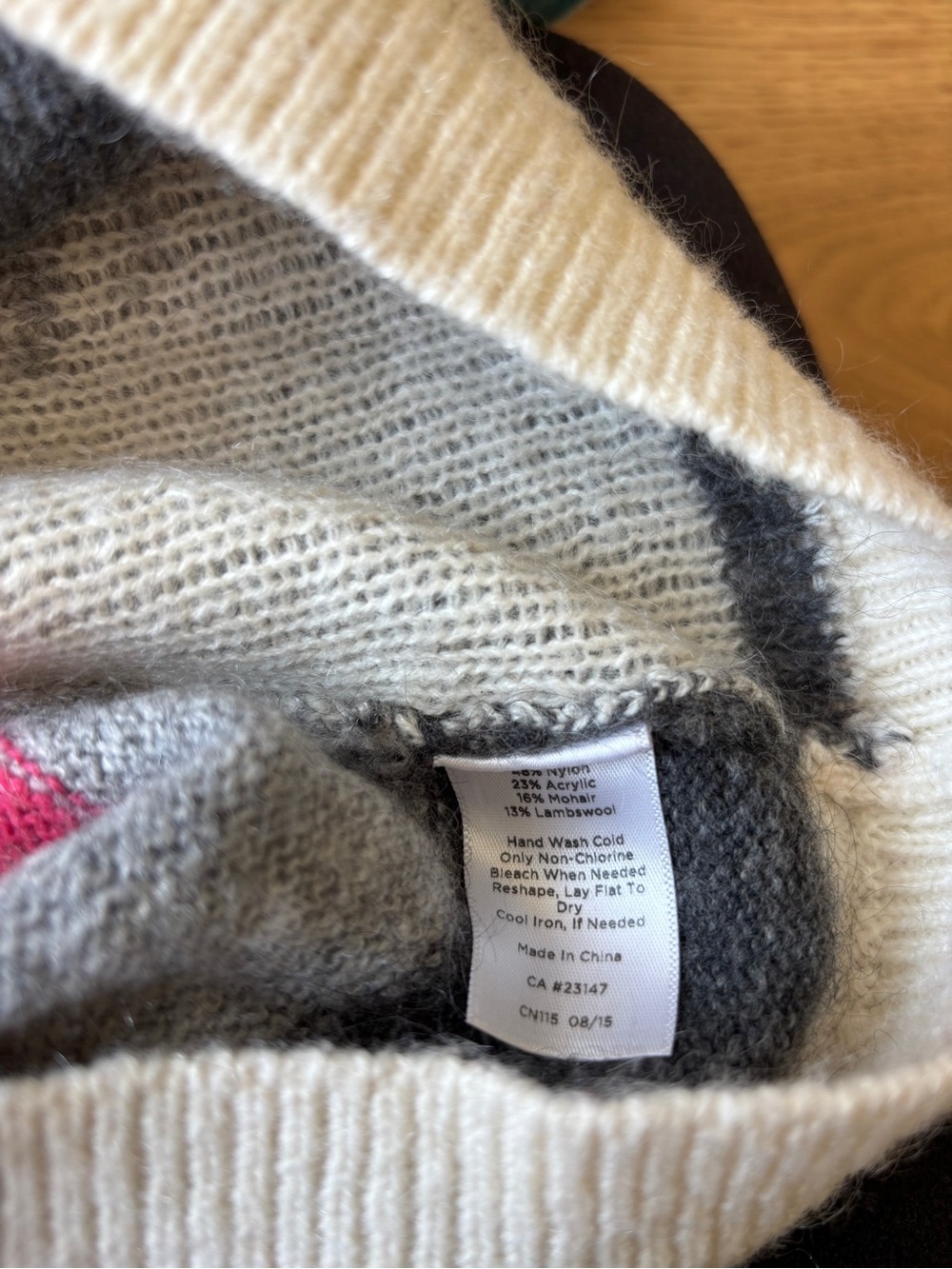 Talbots striped winter scene wool blend crewneck sweater womens XS - Picture 6 of 6